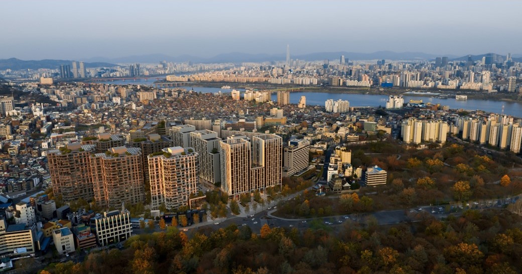 더 파크사이드 서울 — 용산공원·한강 조감도